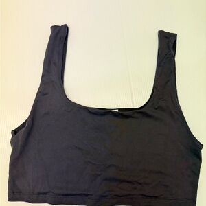 T264- Chic Black Sleeveless Crop Top